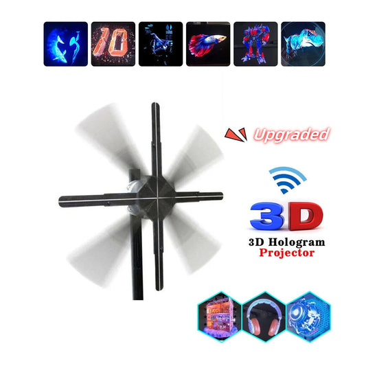 Enhanced 3D Holographic Advertising Fan Display for Stores-0